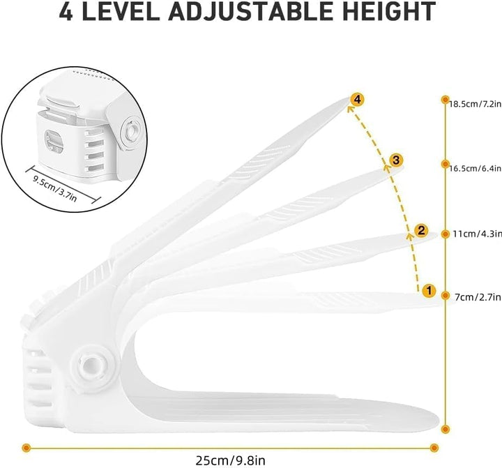 20 Stück Schuhstapler Platzsparend, Einstellbare Schuhstapler,Doppelschicht Schuhregal schuhregal fü
