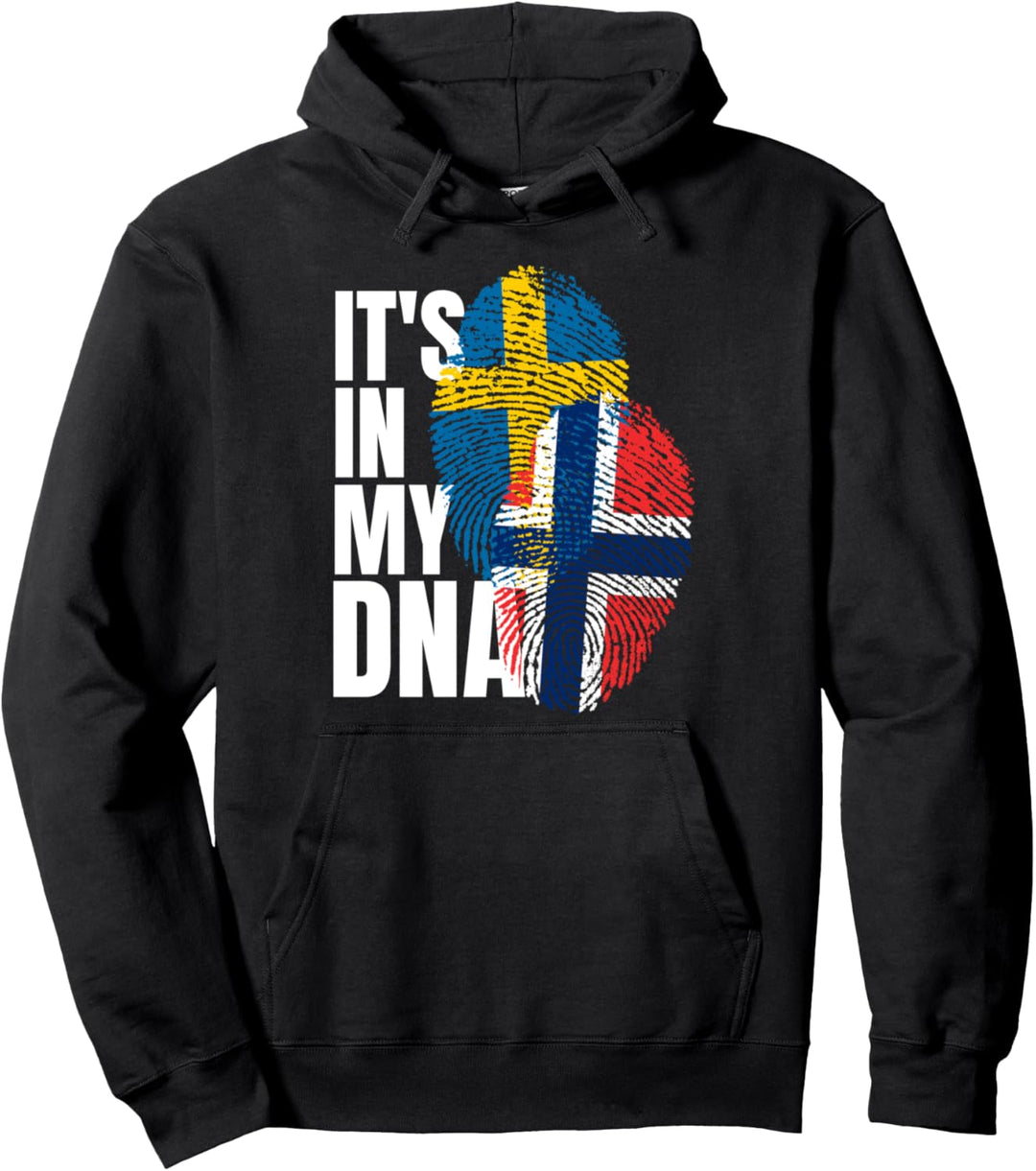Schweden und Norwegian Mix DNA Heritage Flagge Pullover Hoodie