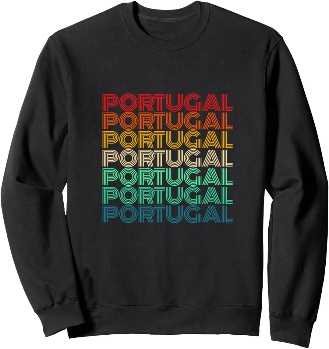 Nostalgisches, farbiges, stilvolles Wort "Portugal" Sweatshirt