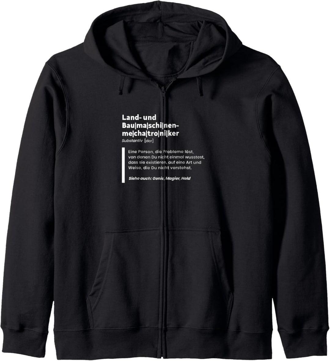 Landmaschinenmechatroniker Definition Handwerker Kapuzenjacke