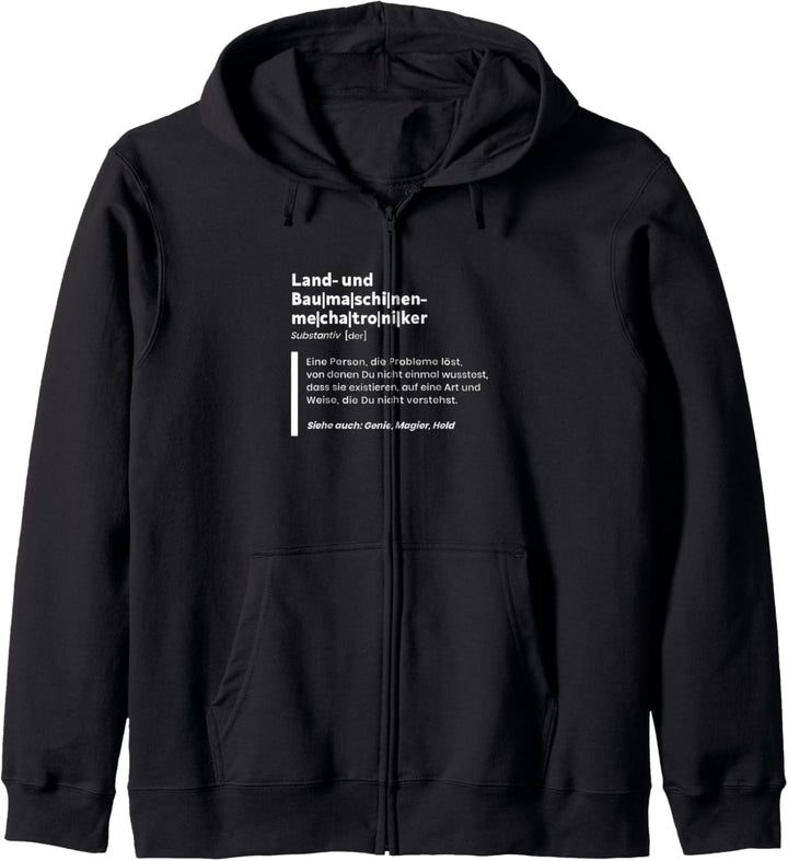Landmaschinenmechatroniker Definition Handwerker Kapuzenjacke