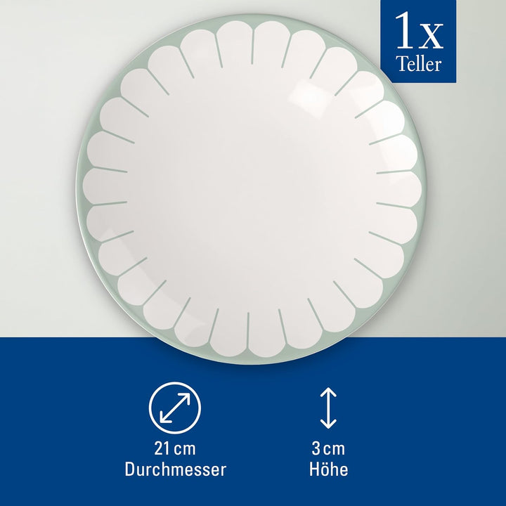 Villeroy &amp; Boch - Fleur vert Frühstücksteller grün, Spülmaschinenfest, Mikrowellensicher, Desserttel