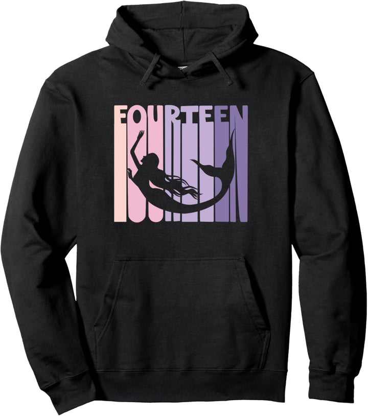 14. Geburtstag Meerjungfrau Nixe Mädchen süsses 14 Jahre alt Pullover Hoodie