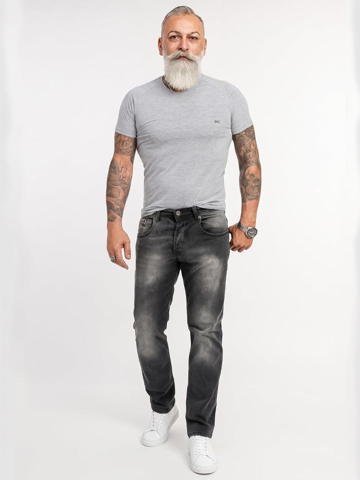 Rock Creek Herren Jeans Hose Denim Stretch Regular Fit Jeanshose Stonewashed W29-W44 29W / 30L Rc-21
