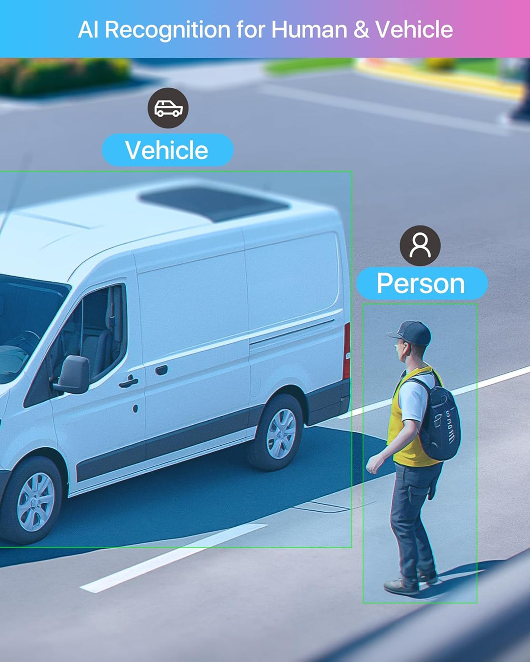 ZOSI 2K Pan/Tilt Überwachungskamera Aussen WLAN, 355°/140° Schwenkbar 3MP IP Kamera mit Plug-in Stro