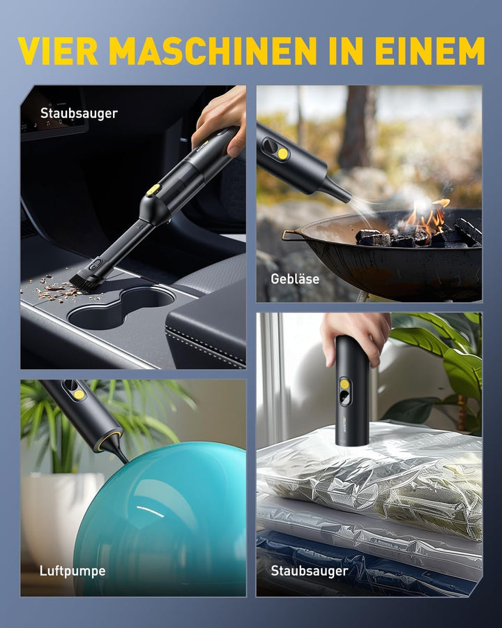 AUXITO Handstaubsauger Akku,24000Pa,Blas/Saugfunktion,mini staubsauger Auto | Autostaubsauger akku,U