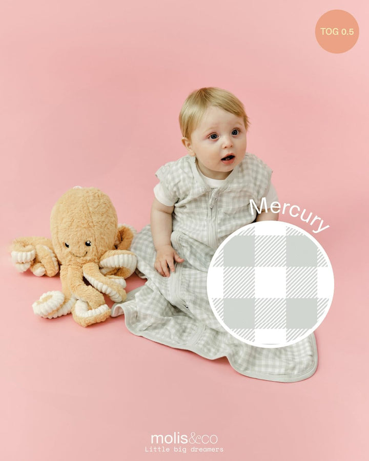 molis&co - Baby Sommerschlafsack Musselin - Sommer Baby Schlafsack 0.5 TOG - Neugeborene Babyschlafs