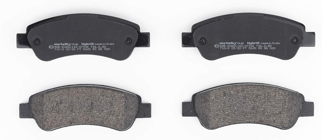 metelligroup 22-0710-0 Bremsbeläge, Made in Italy, Ersatzteile für Autos, ECE R90-zertifiziert, Kupf