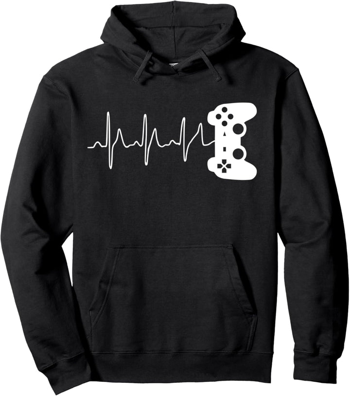 Gamer Herzschlag Videospieler Controller Konsole Nerd Gamer Pullover Hoodie