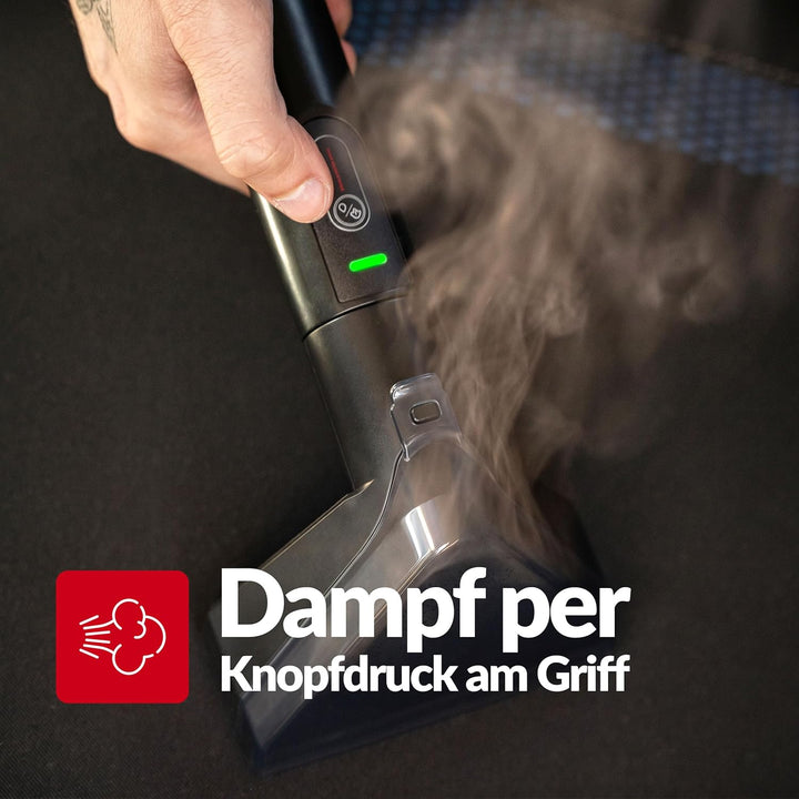 LEHMANN SteamWash 1800 Waschsauger &amp; Dampfreiniger 4in1, Polsterreiniger und Teppichreiniger mit War