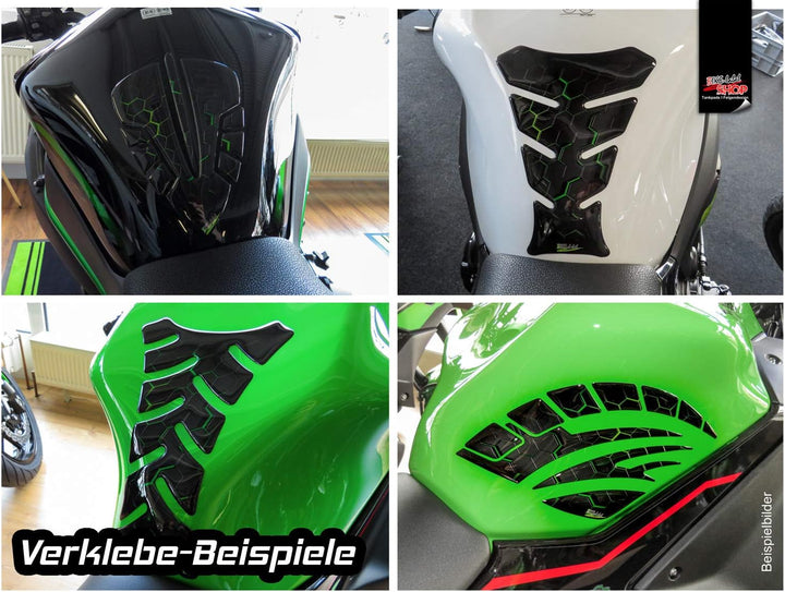 BIKE-label Tankpad Seitentank Aufkleber Grün kompatibel für Kawasaki 800742