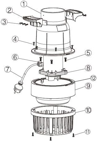 Osaga Rohrpumpe, 40000l/h Teich- und Bachlaufpumpe, 398 Watt