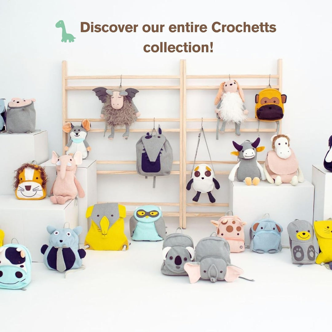 CROCHETTS – Gehäkelter Kinderrucksack Ariel | Baby- &amp; Kinderrucksack aus 100% Naturbaumwolle | Weich