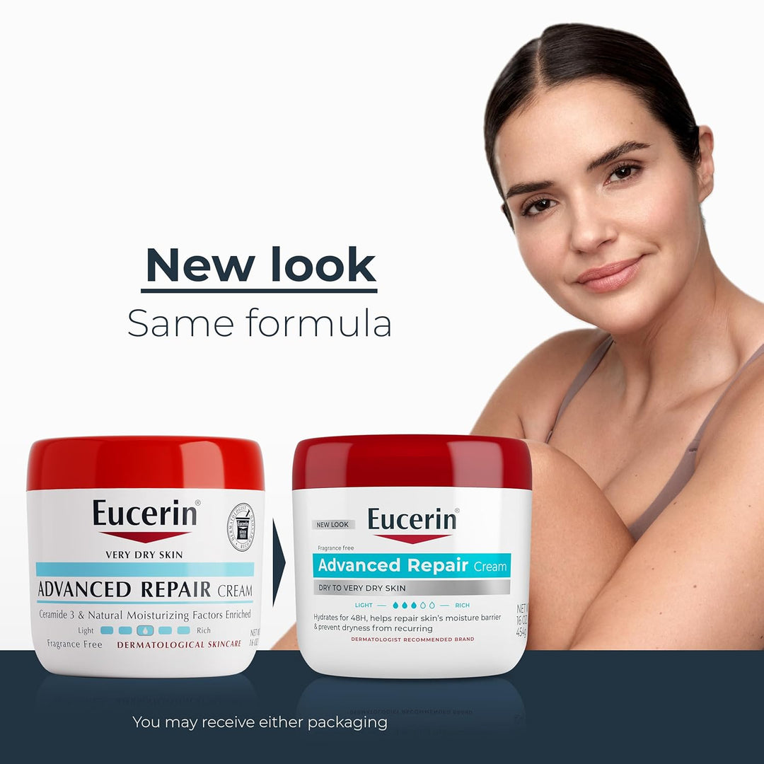 Eucerin Advanced Repair Creme 16 Ounce (Packaging May Vary) Premium Pack Gentle Formula, Premium Pac