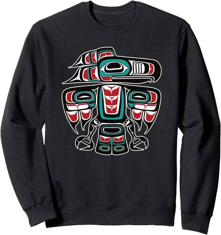 Nordwestpazifik Haida Tlingit Indianer Rabe Donnervogel Sweatshirt
