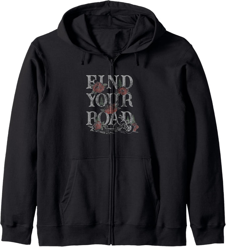 Find Your Road Floral Motorcycle Kapuzenjacke