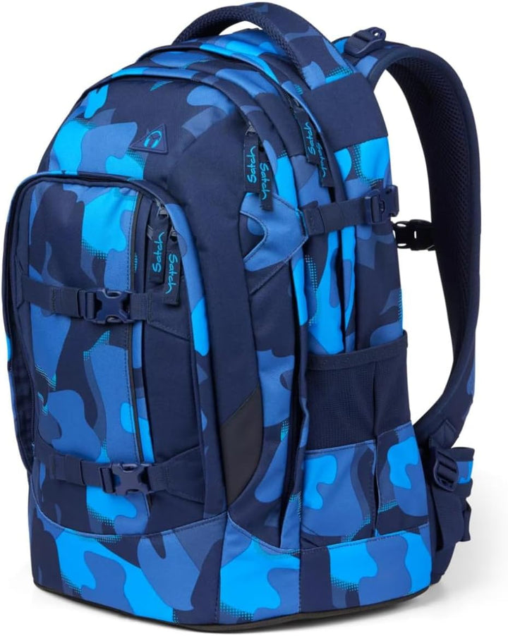 satch pack Schulrucksack ergonomisch, 30 Liter, Organisationstalent 30 Liter Troublemaker - Blau, 30
