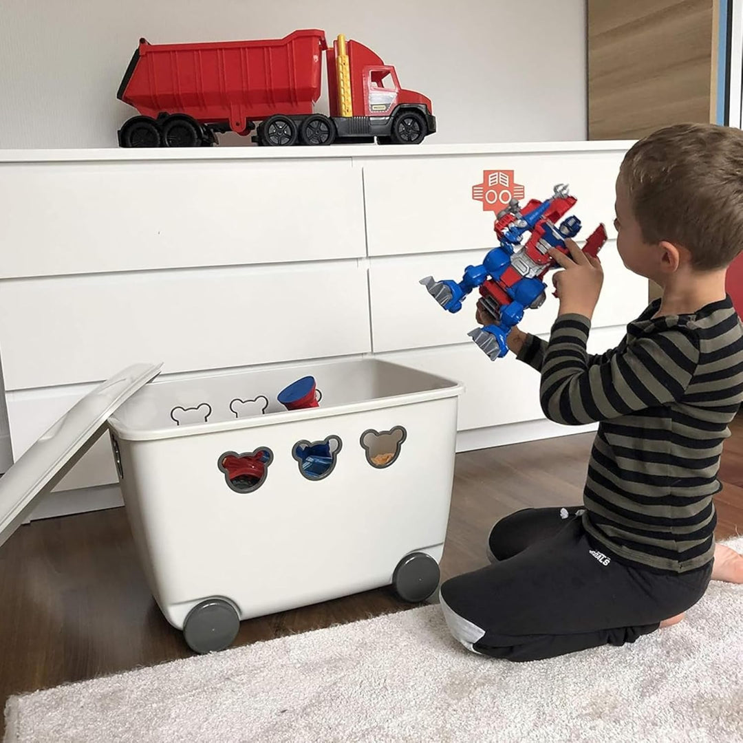 BranQ - Home essential - Multifunktionsbehälter für Spielzeug Bear 55 l, BPA-freier Kunststoff PP, B