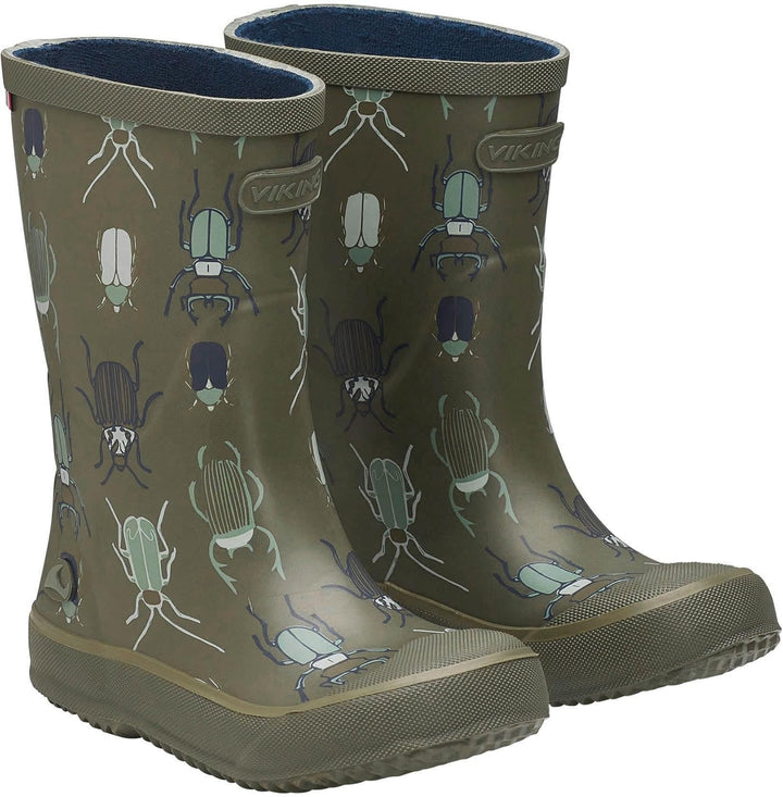 Viking Unisex Kinder Indie Print Gummistiefel 20 EU Khaki Linen, 20 EU Khaki Linen