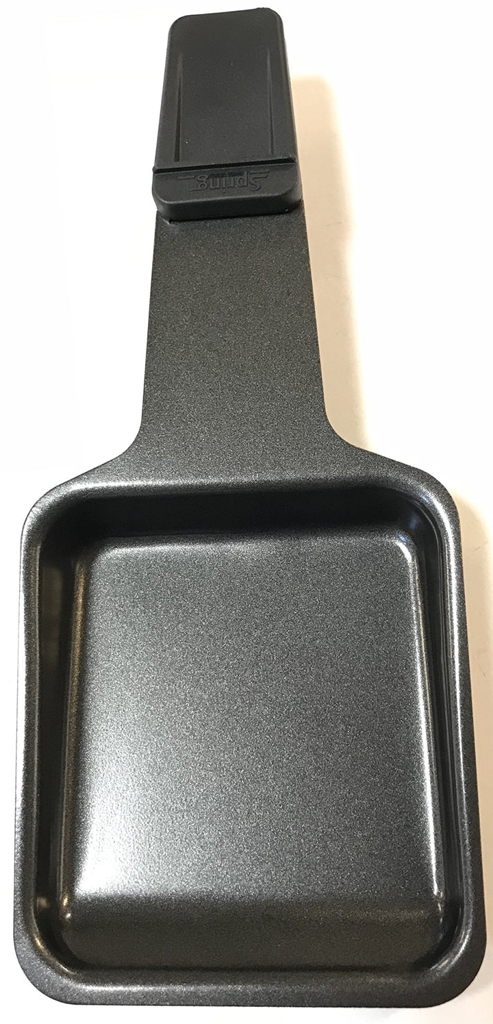 Spring KP3267000302 Raclette-Pfännchen, 18/8 Edelstahl, Schwarz Pfännchen One Size, Pfännchen One Si