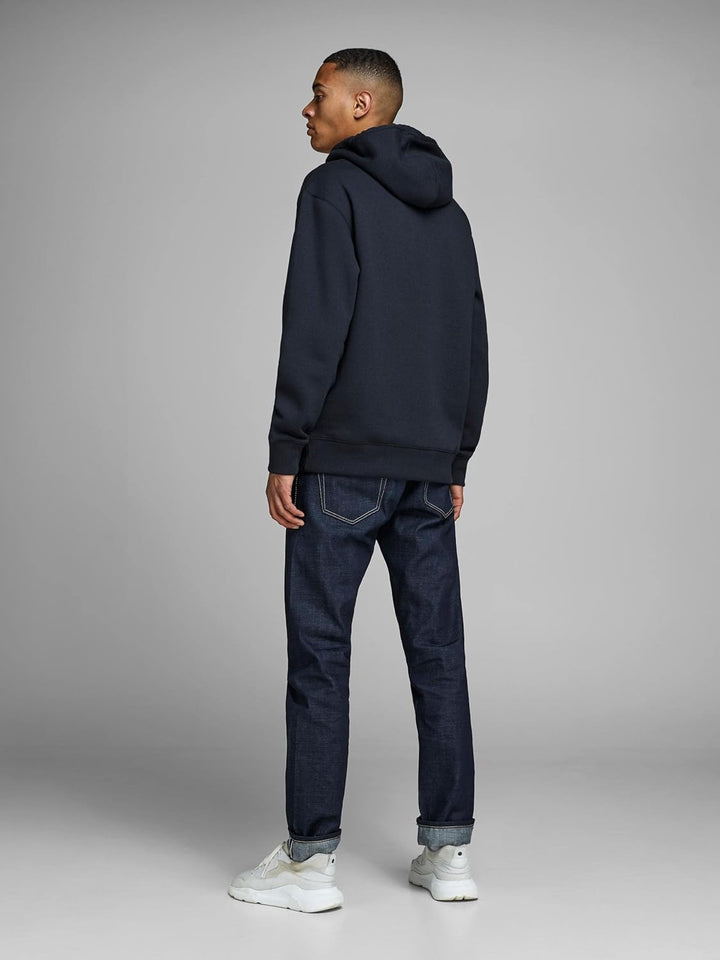 JACK &amp; JONES Herren Basic Hoodie Soft Sweat Hood Jumper Kapuzen Pullover S Blau (Navy Blazer/Reg), S