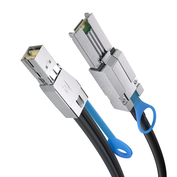 HiFiber Externes SAS Kabel, 4 Kanal Mini SAS (SFF-8088) auf Mini SAS (SFF-8088), 6 Gbps, 2 meter (6.