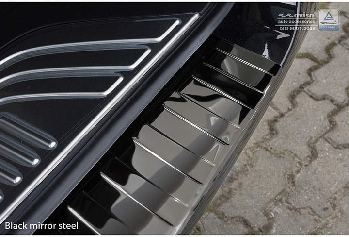Spiegelschwarz Edelstahl Heckstossstangenschutz kompatibel mit Mercedes Vito / V-Klasse 2014-2019 &amp;