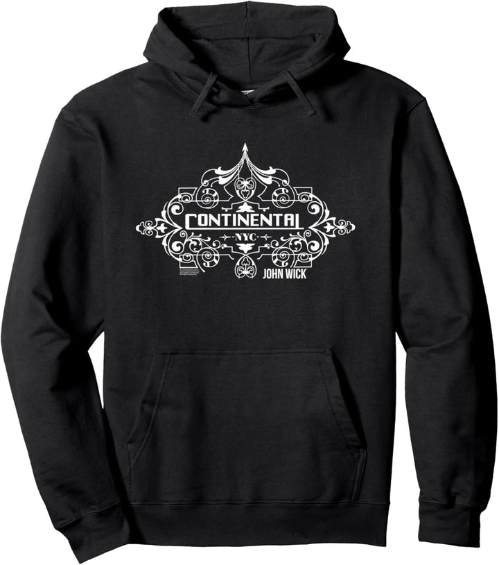 John Wick Continental Weisses Logo Pullover Hoodie