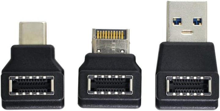 Xiwai 3 x USB 3.1 Frontplattenleiste, Buchse Typ E auf Stecker Typ-A &amp; Typ-C USB-C Motherboard-Verlä