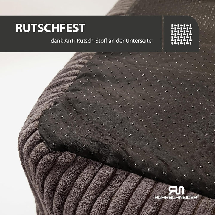 Rohrschneider Katzenbett Cordstoff mit Spielkugelset (Grau, breiter Cordstoff) Grau breiter Cordstof