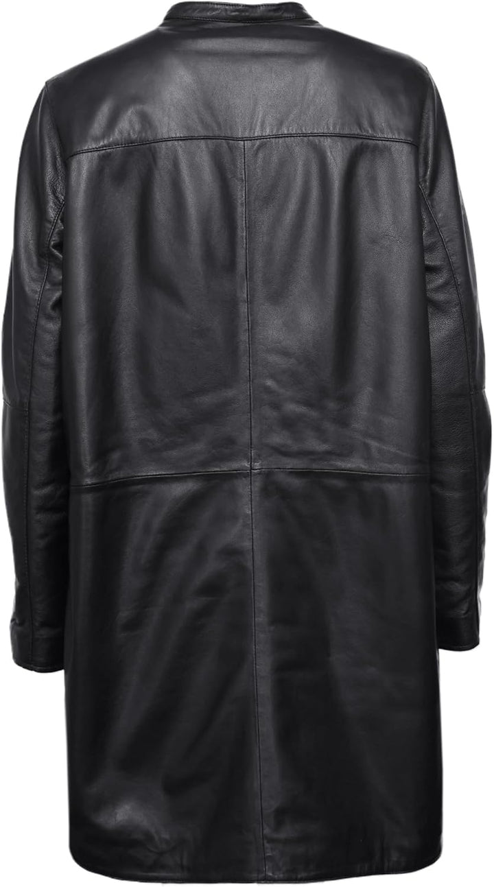 MAZE Damen Ledermantel 42023104 42 Schwarz, 42 Schwarz