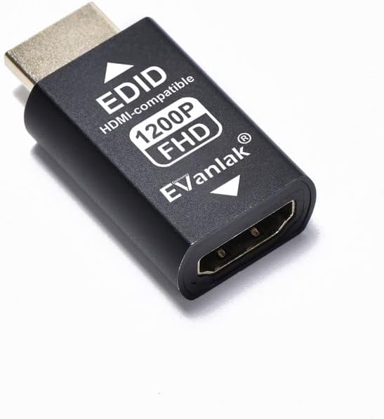 EVanlak HDMI-Emulator-Dongle eliminiert Emulator-Adapter 3. Generation, funktioniert mit Mac Thunder