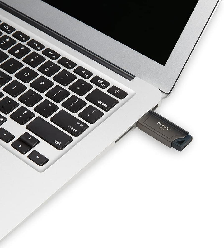 PNY 1TB PRO Elite V2 USB 3.2 Gen 2 Flash-Laufwerk, bis zu 600 MB/s Lesegeschwindigkeit, Dunkelgrau U