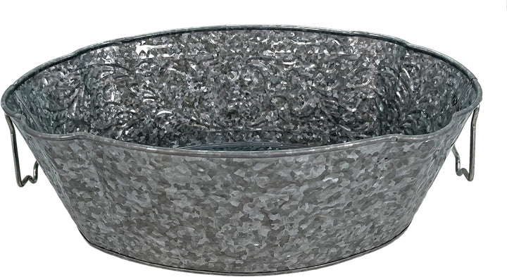 DARO DEKO Metall Pflanzschale verzinkt - 2er Set - Zinkwanne, 2er Set
