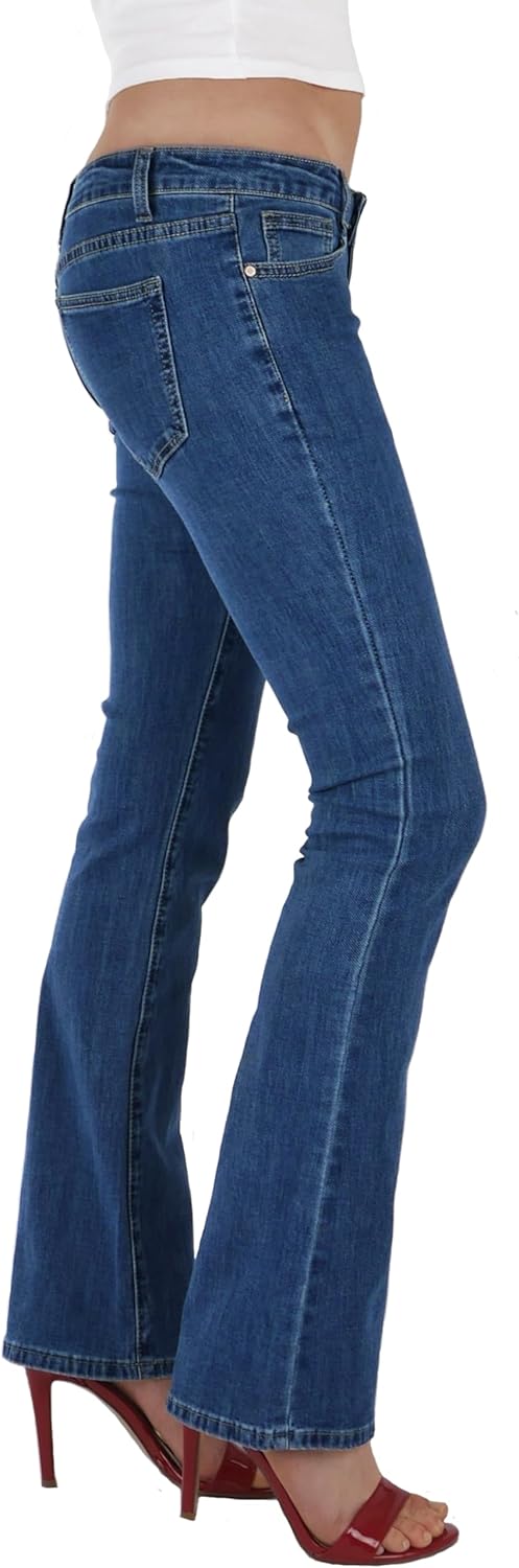 Fraternel Damen Jeans Hosen Bootcut Hüftjeans S Blau, S Blau