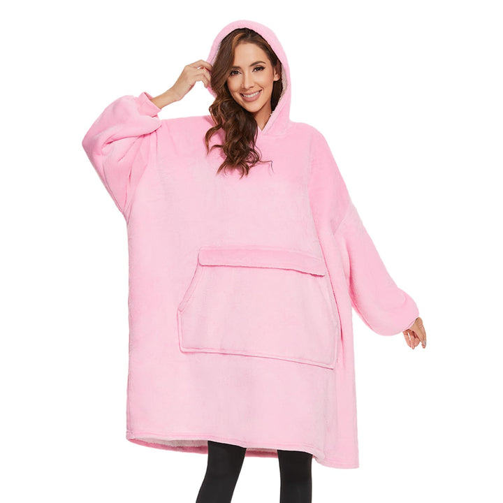 GAYYNE Hoodie Decke mit Ärmeln Deckenpullover, Tragbare Decken Hoodie Damen, Ultra Weiche Sherpa Fle