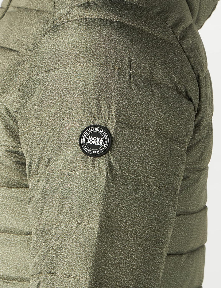 JACK & JONES Herren Jjeace Spring Puffer Hood Steppjacke mit Kapuze L Dusty Olive, L Dusty Olive