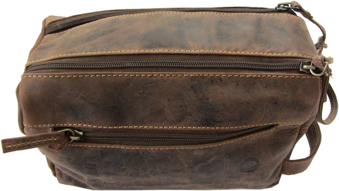 Greenburry Vintage Kulturbeutel Leder 23 cm