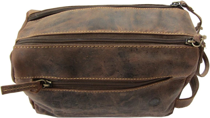 Greenburry Vintage Kulturbeutel Leder 23 cm