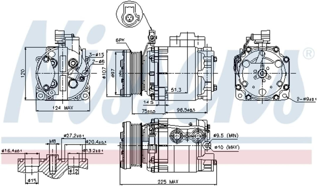 NISSENS 89354 Kompressor, Klimaanlage
