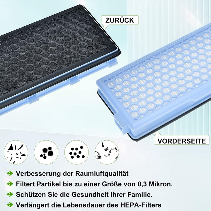 Artraise 2 HEPA Active Airclean Plus 50 Filters for Miele Filter Compatible with Miele Vacuum Cleane