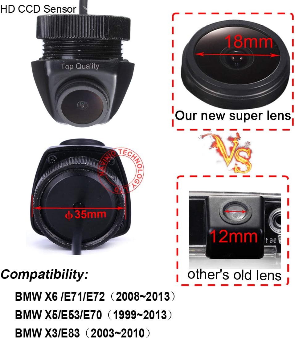 18 mm Lens Super HD Weitwinkel Einparkkamera Wasserdicht Nachtsicht Rückfahrkamera Ersatz für BMW X6
