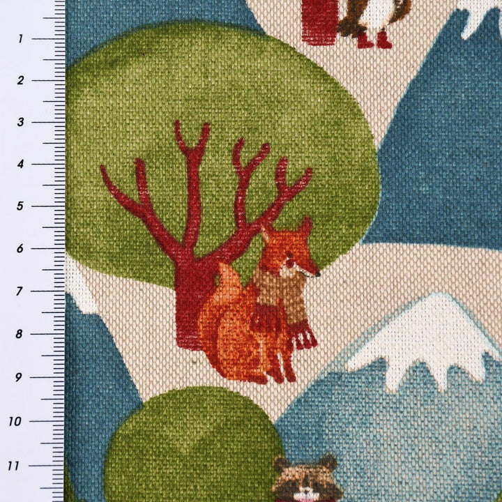 SCHÖNER LEBEN. Zugluftstopper Wald Berge Fuchs Eule Natur grün, Auswahl:100cm Länge ca. 100x15x15cm