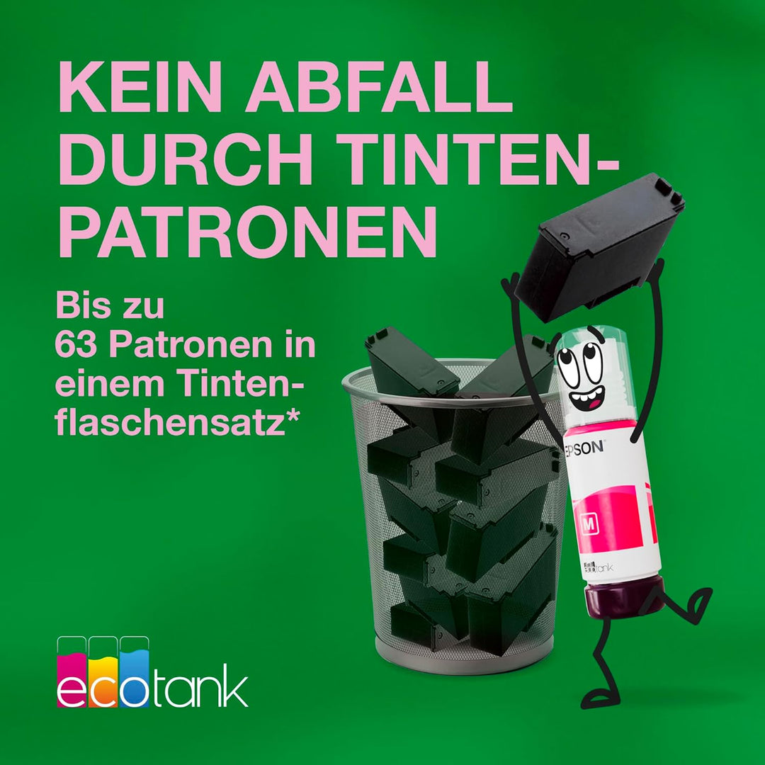 EcoTank ET-2850 A4-Multifunktions-Wi-Fi-Tintentankdrucker, mit einem im Lieferumfang enthaltenen Vor