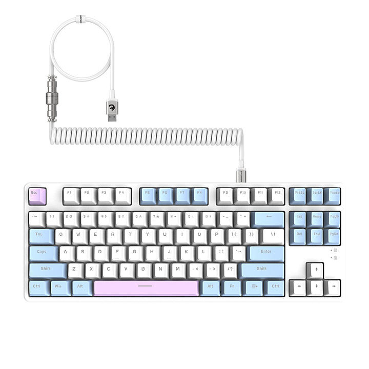 MAMBASNAKE AK873 Mechanische Tastatur zum Selbermachen, Spiralkabel, 22 Tasten RGB Hintergrundbeleuc