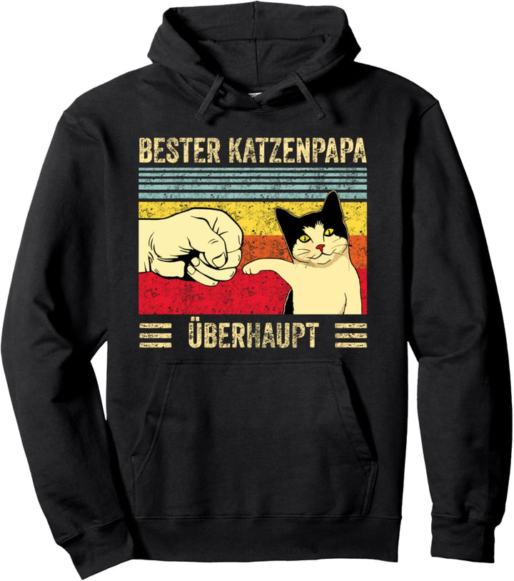 bester Katzenpapa Papa Tochter Vater Sohn Geschenk Spruch Pullover Hoodie