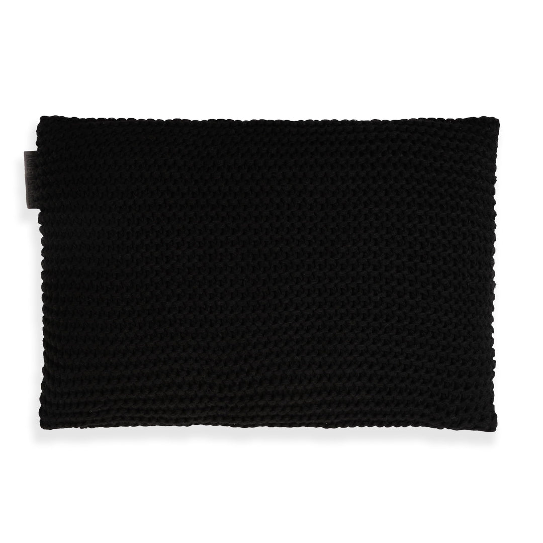 KNIT FACTORY - Vinz Kissen - Schwarz - 60x40 cm 60x40 cm Schwarz, 60x40 cm Schwarz