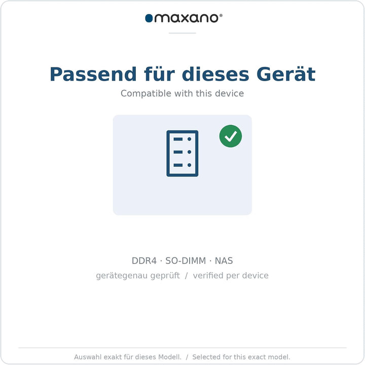 Maxano 16GB RAM kompatibel mit Synology DiskStation DS220+ (PC4-21300 SO-DIMM Arbeitsspeicher), 16GB