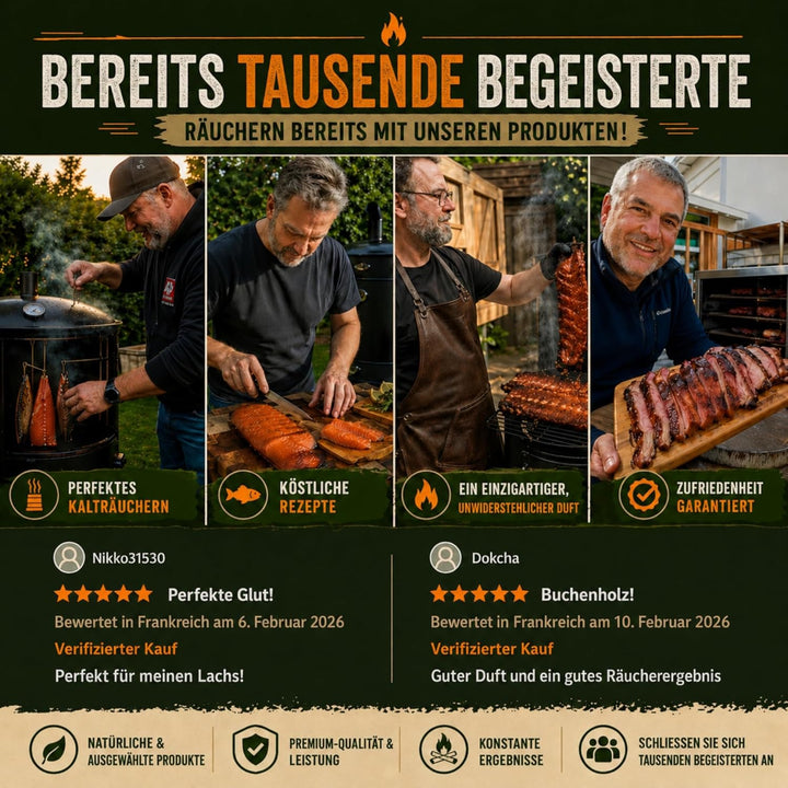 Premium Räuchermehl Buche 2,5 kg – 100% natürlich–Feine Buchenspäne (0,5 mm-1 mm) für Kalträuchern &amp;