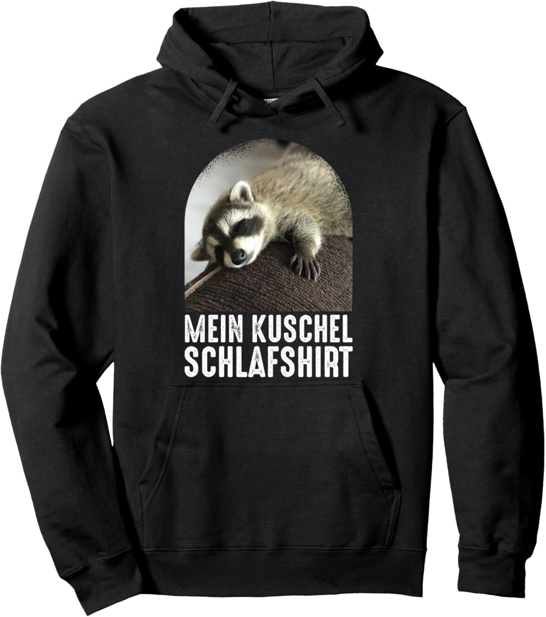 Mein kuschel Schlafshirt Affee Waschbär Pullover Hoodie